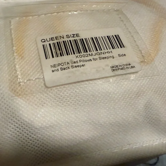 Neipota luxury Bed Pillows for exquisite Sleeping Queen Size (White), Set of 2, - Picture 3 of 10